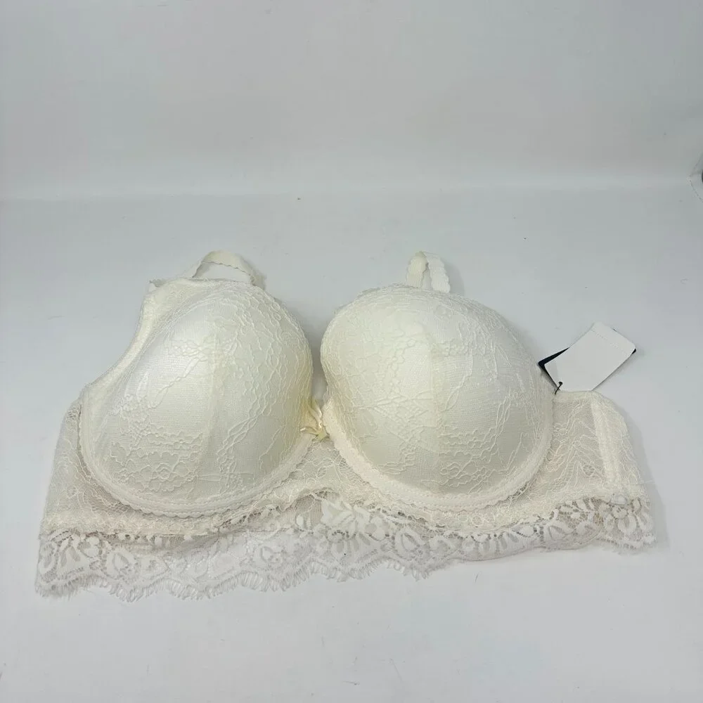 New York Elegance Bra Lace Gray 42D NEW